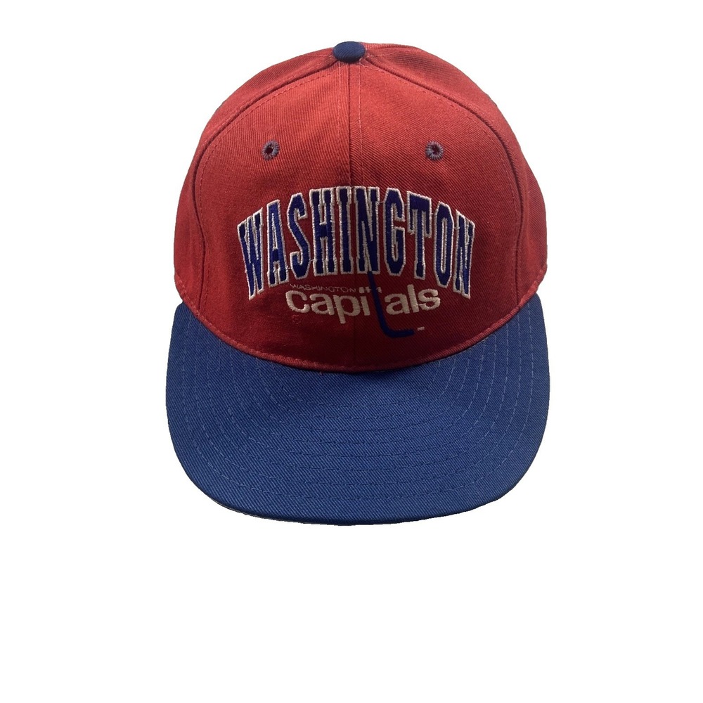 Washington Capitals Red Blue Snapback Hat DoubleLogo Mens Size 7 1/8 NHL